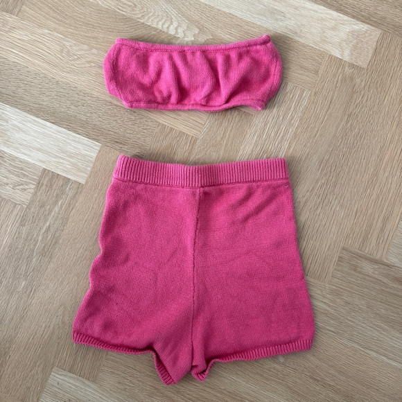 REFORMATION -- Pink Bandeau Short Set - Picture 3 of 4